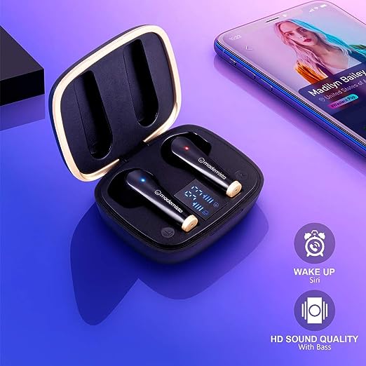 Modernista DopeBuds Pro in-Ear TWS True Wireless Bluetooth 5.0 Earbuds with IWP Technology Earphones with Mic,Up to 20Hrs Playback with Case & IPX5 Water Resistant with Type-C Port (Gold-Black) Modernista DopeBuds Pro in-Ear TWS True Wireless Bluetooth 5.0 Earbuds with IWP Technology Earphones with Mic,Up to 20Hrs Playback with Case & IPX5 Water Resistant with Type-C Port (Gold-Black)
